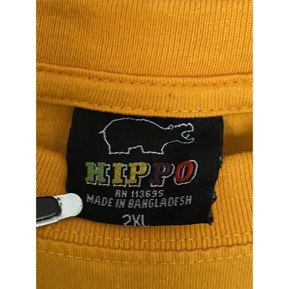 Trap Money Bright Yellow S/S T-Shirt Men's Size 2XL Hippo Heavyweight Tee - Picture 7 of 8